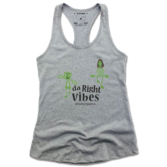 DUB YOGA PLUS | LADIES GRAY TANK | VIBES LOGO