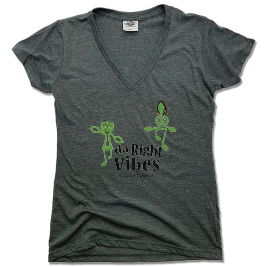 DUB YOGA PLUS | LADIES V-NECK | VIBES LOGO