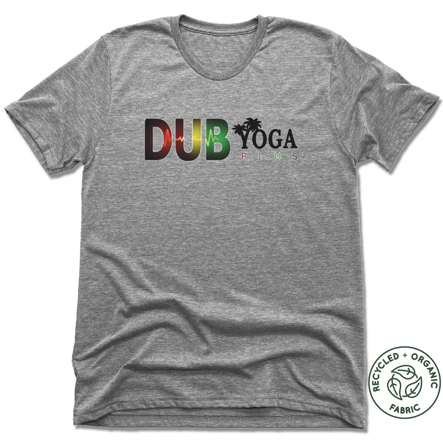 DUB YOGA PLUS | UNISEX GRAY Recycled Tri-Blend | DUB MULTICOLOR LOGO