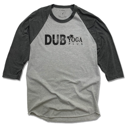 DUB YOGA PLUS | GRAY 3/4 SLEEVE | DUB BLACK LOGO