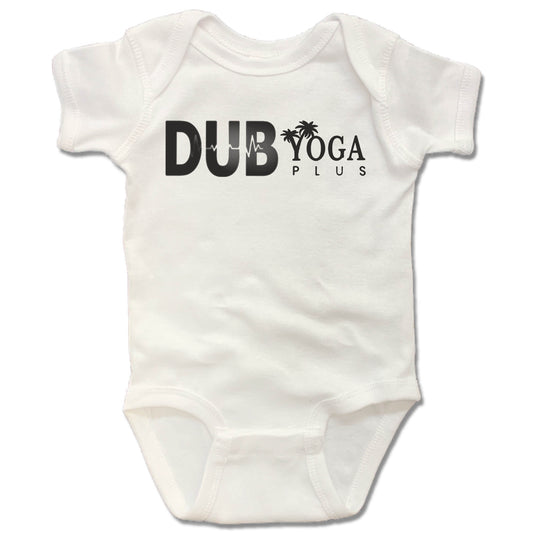 DUB YOGA PLUS | WHITE ONESIE | DUB BLACK LOGO