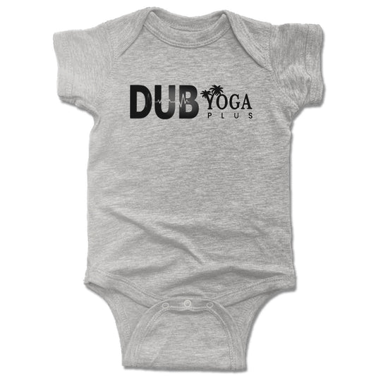 DUB YOGA PLUS | GRAY ONESIE | DUB BLACK LOGO