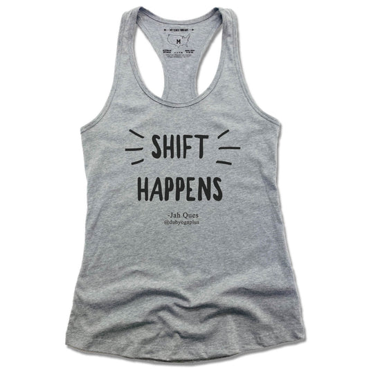 DUB YOGA PLUS | LADIES GRAY TANK | BLACK LOGO