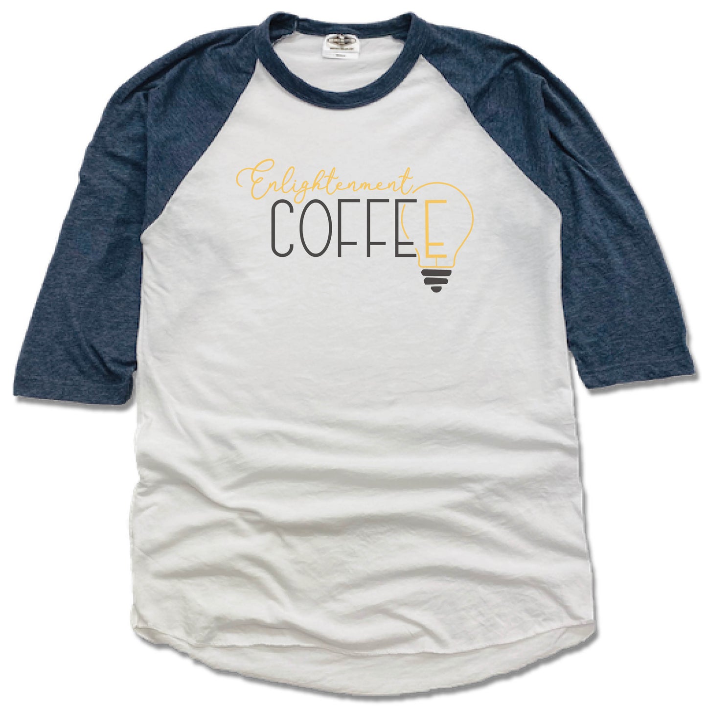 ENLIGHTENMENT COFFEE | NAVY 3/4 SLEEVE | BLACK LOGO