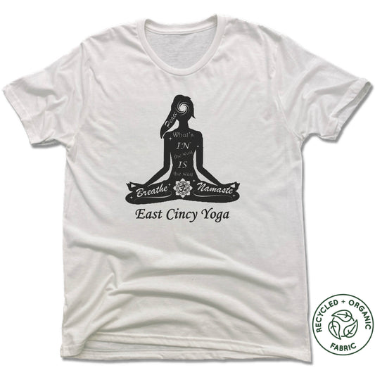 EAST CINCY YOGA | UNISEX WHITE Recycled Tri-Blend | LOGO