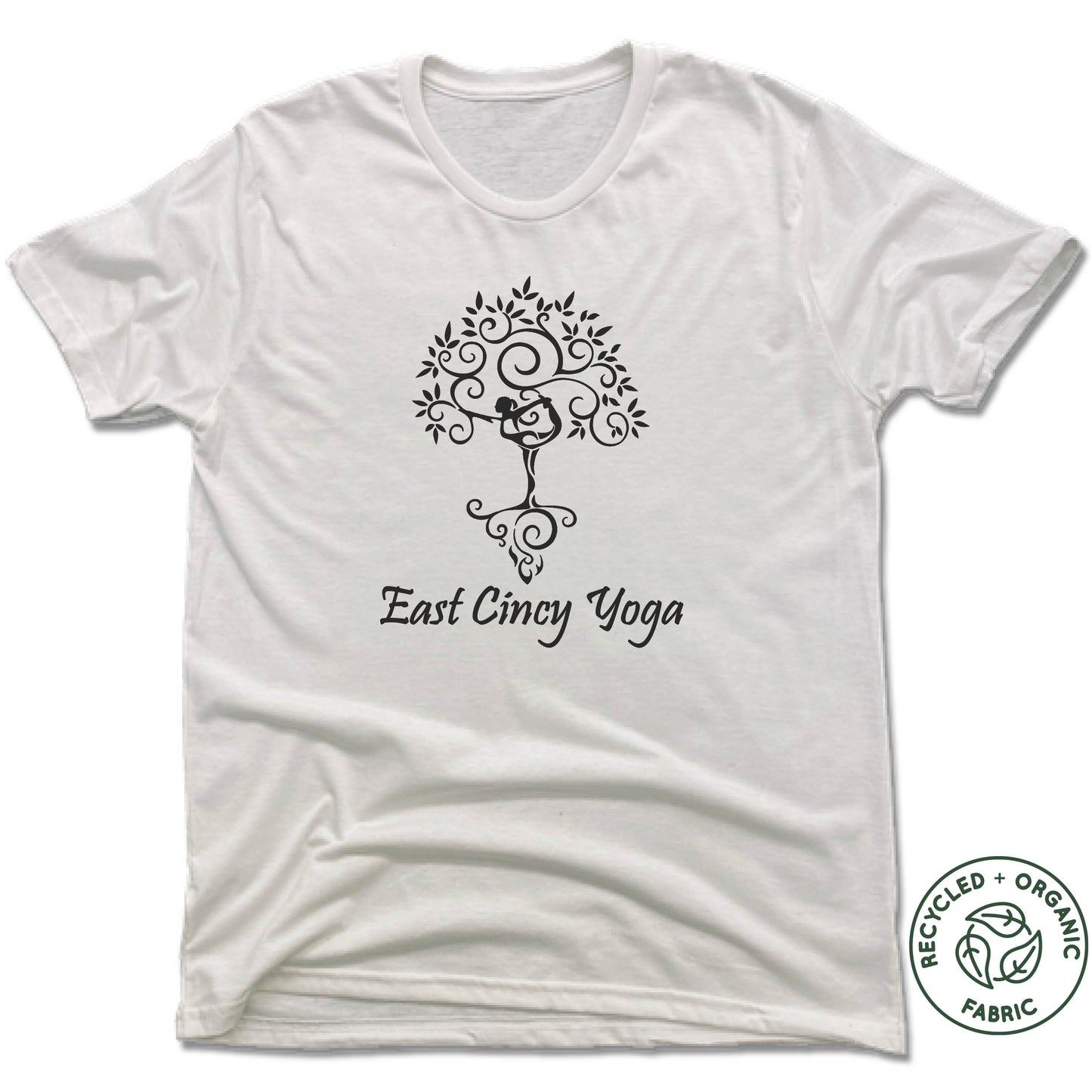 EAST CINCY YOGA | UNISEX WHITE Recycled Tri-Blend | TREE