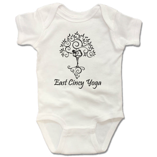 EAST CINCY YOGA | WHITE ONESIE | TREE