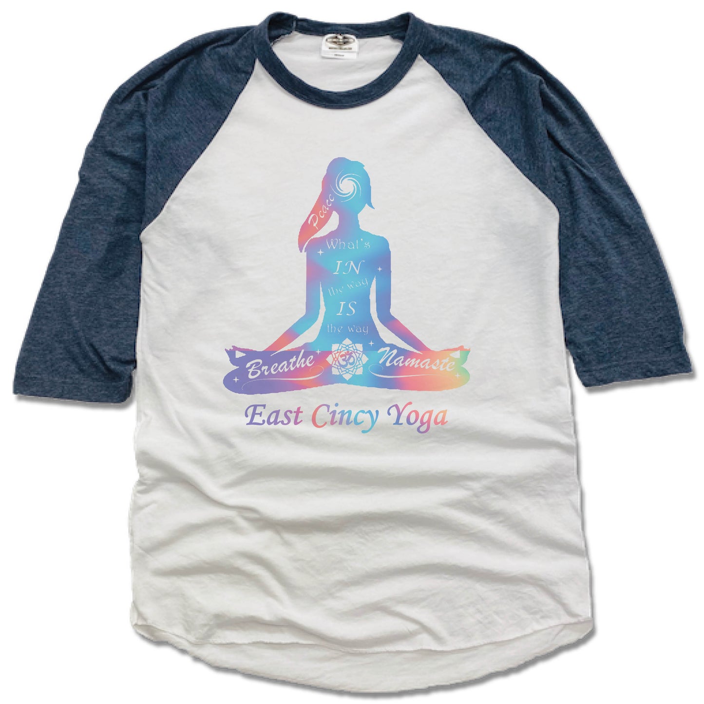 EAST CINCY YOGA | NAVY 3/4 SLEEVE | LOGO