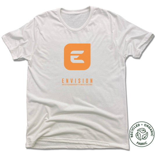 ENVISION MEMPHIS | UNISEX WHITE Recycled Tri-Blend | ORANGE LOGO