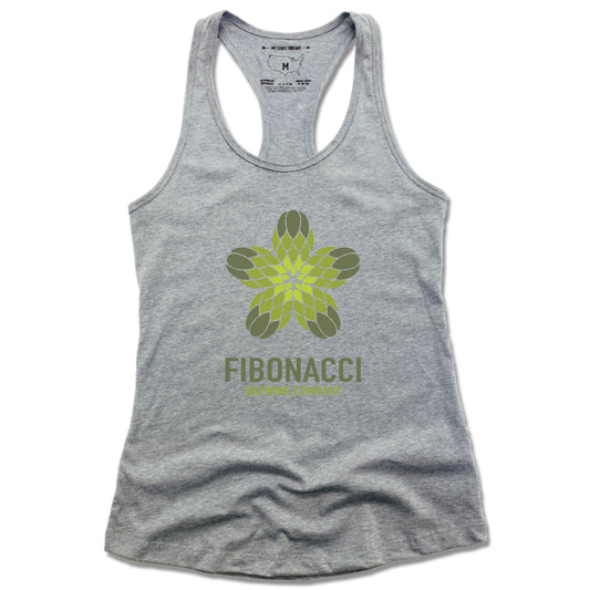 FIBONACCI BREWING COMPANY | LADIES GRAY TANK | COLOR LOGO