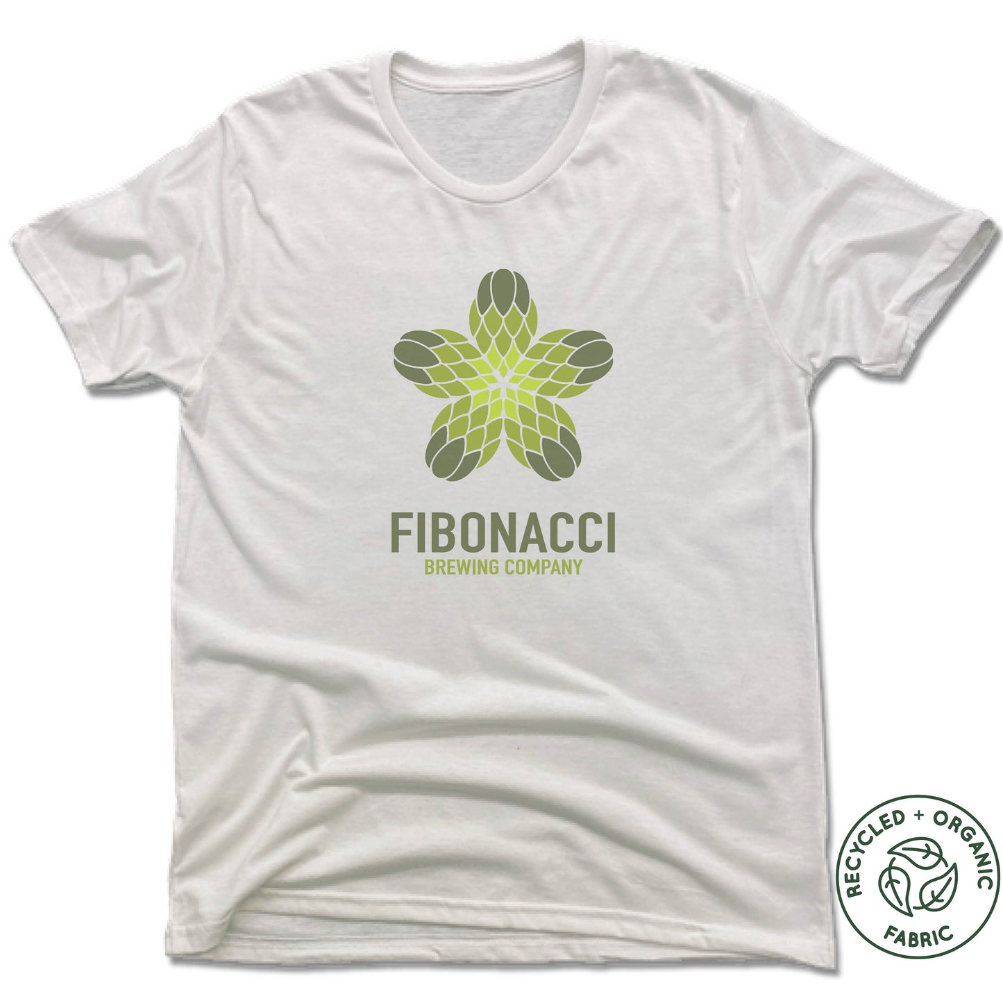 FIBONACCI BREWING COMPANY | UNISEX WHITE Recycled Tri-Blend | COLOR LOGO