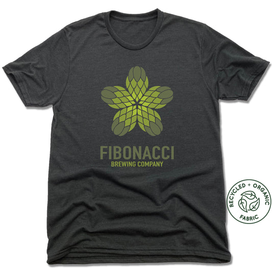 FIBONACCI BREWING COMPANY | UNISEX BLACK Recycled Tri-Blend | COLOR LOGO