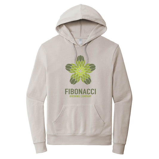 FIBONACCI BREWING COMPANY | LIGHT GRAY FRENCH TERRY HOODIE | COLOR LOGO