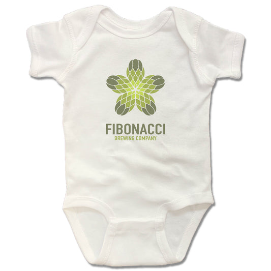 FIBONACCI BREWING COMPANY | WHITE ONESIE | COLOR LOGO