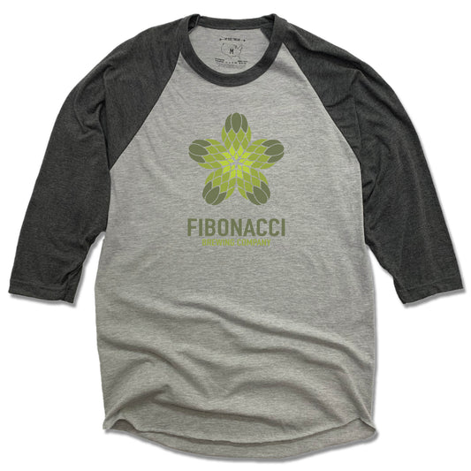 FIBONACCI BREWING COMPANY | GRAY 3/4 SLEEVE | COLOR LOGO