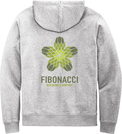 FIBONACCI BREWING COMPANY | LIGHT GRAY ZIP HOODIE | COLOR LOGO