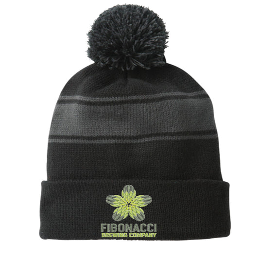 FIBONACCI BREWING COMPANY | Pom Beanie | COLOR LOGO