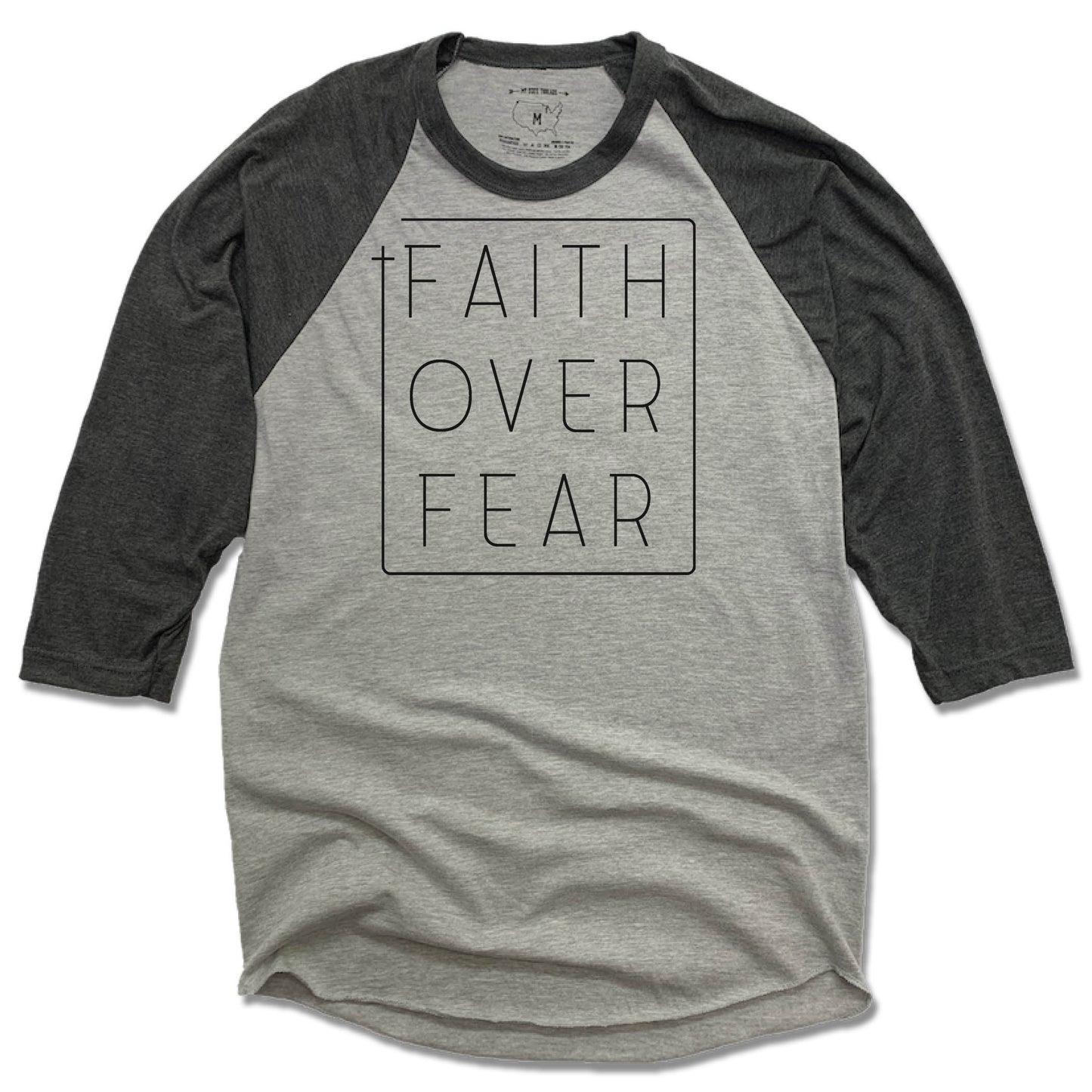 NHCC | GRAY 3/4 SLEEVE | FAITH OVER FEAR