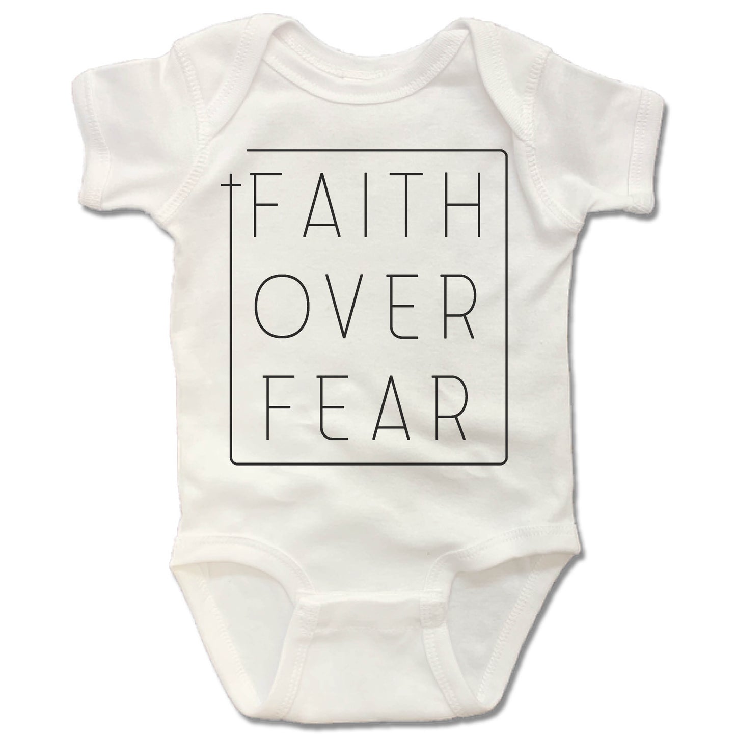 NHCC | WHITE ONESIE | FAITH OVER FEAR