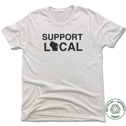 SUPPORT LOCAL | UNISEX WHITE Recycled Tri-Blend | GREEN BAY