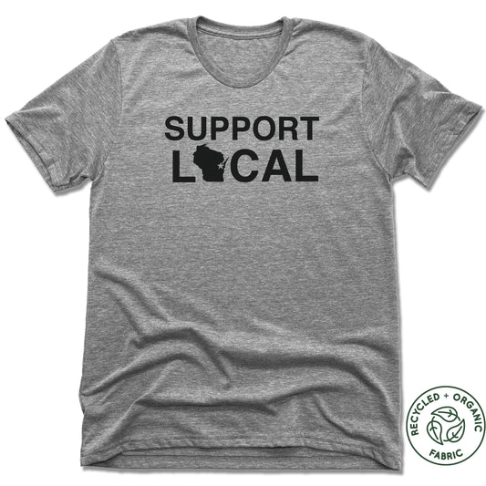 SUPPORT LOCAL | UNISEX GRAY Recycled Tri-Blend | GREEN BAY