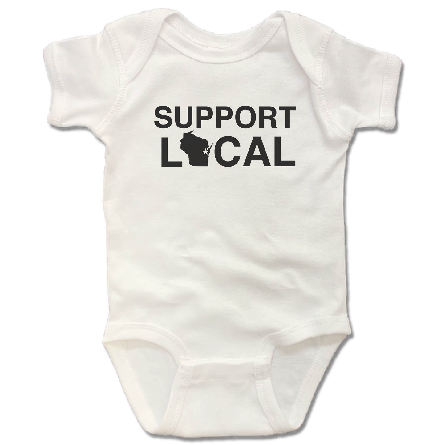 SUPPORT LOCAL | WHITE ONESIE | GREEN BAY