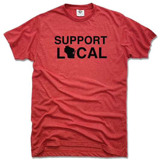 SUPPORT LOCAL | UNISEX RED TEE | GREEN BAY