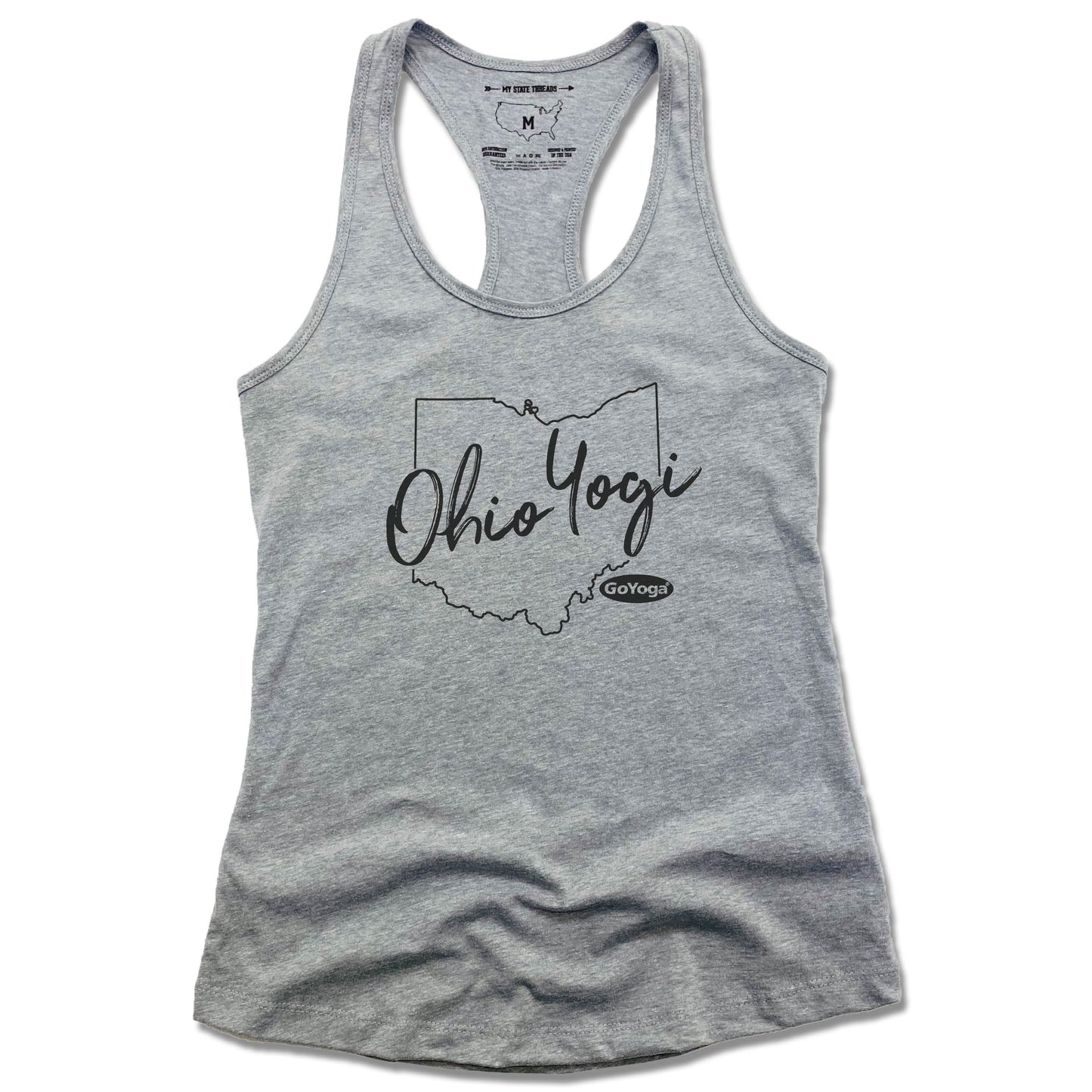 GO YOGA | LADIES GRAY TANK | OHIO YOGI