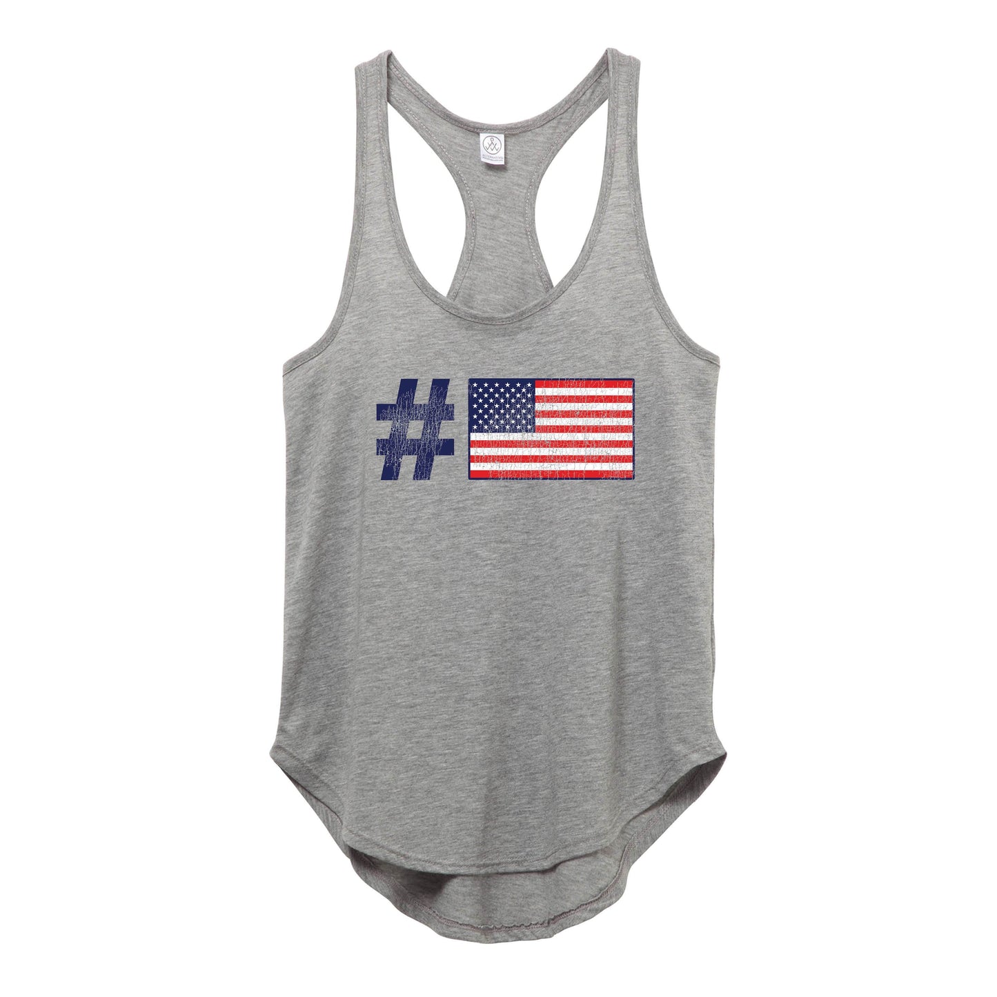 Hashtag American Flag - Ladies' Tank