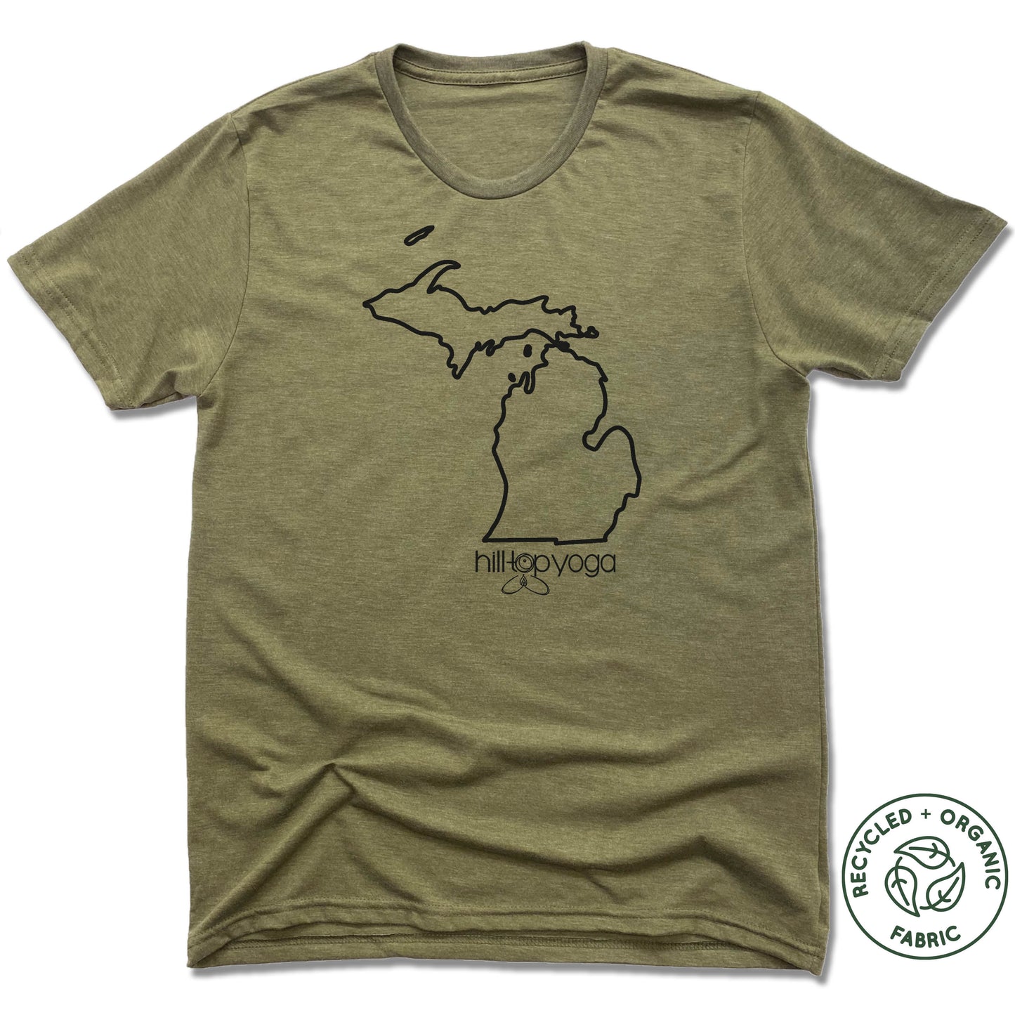 Hilltop Yoga | UNISEX OLIVE Recycled Tri-Blend | Michigan