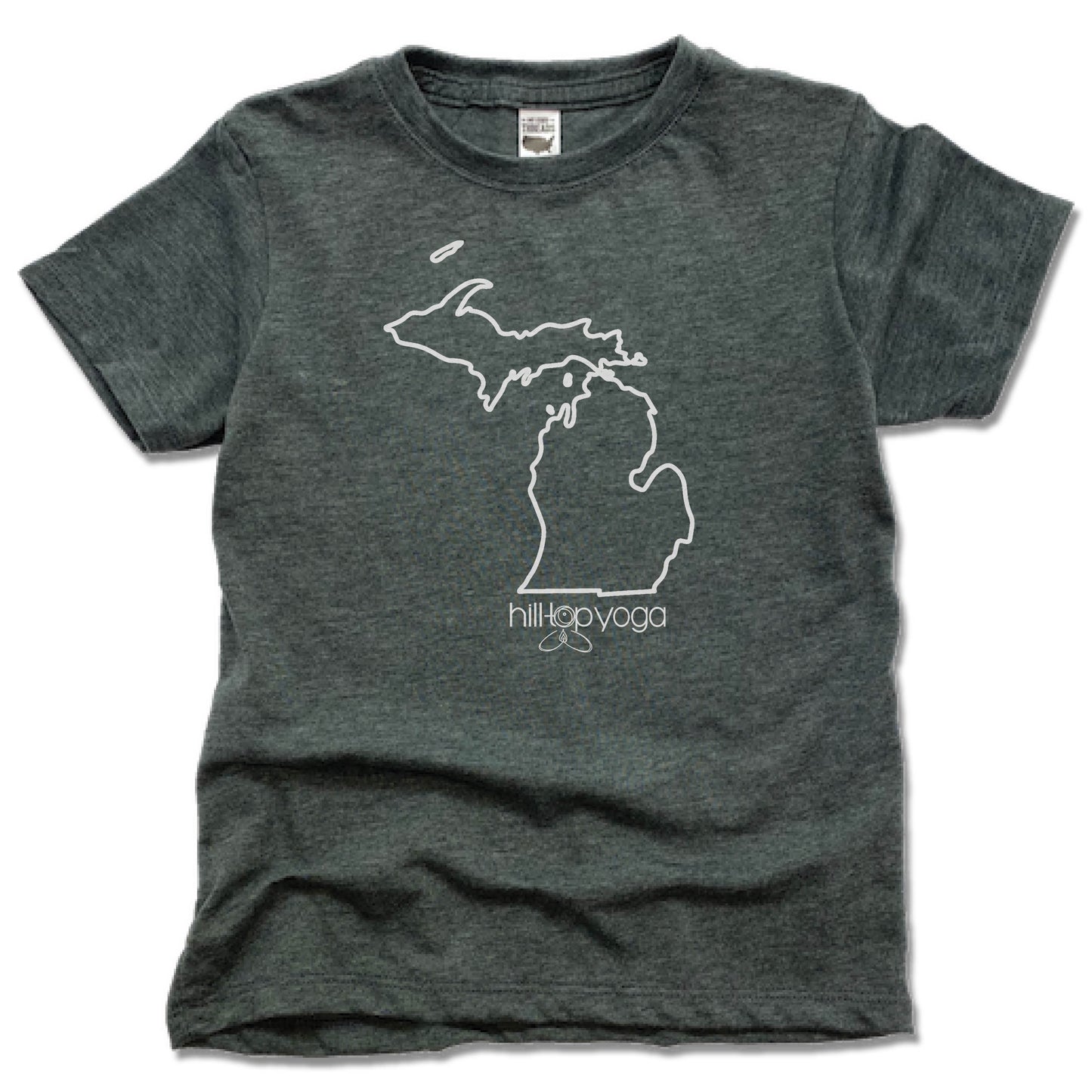 Hilltop Yoga | KIDS TEE | Michigan White