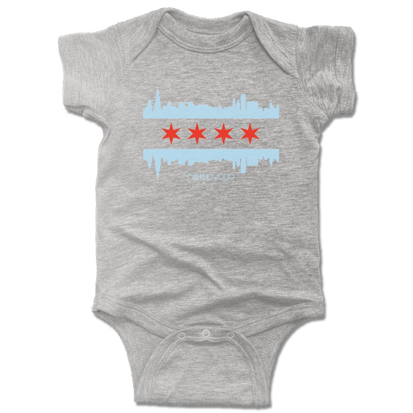 HILLTOP YOGA | GRAY ONESIE | FLAG