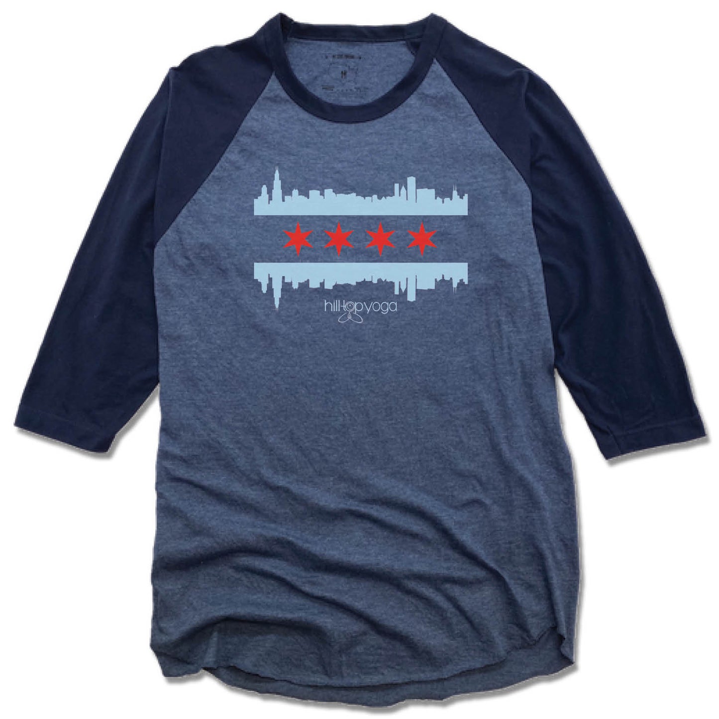 HILLTOP YOGA | DENIM/NAVY 3/4 SLEEVE | FLAG