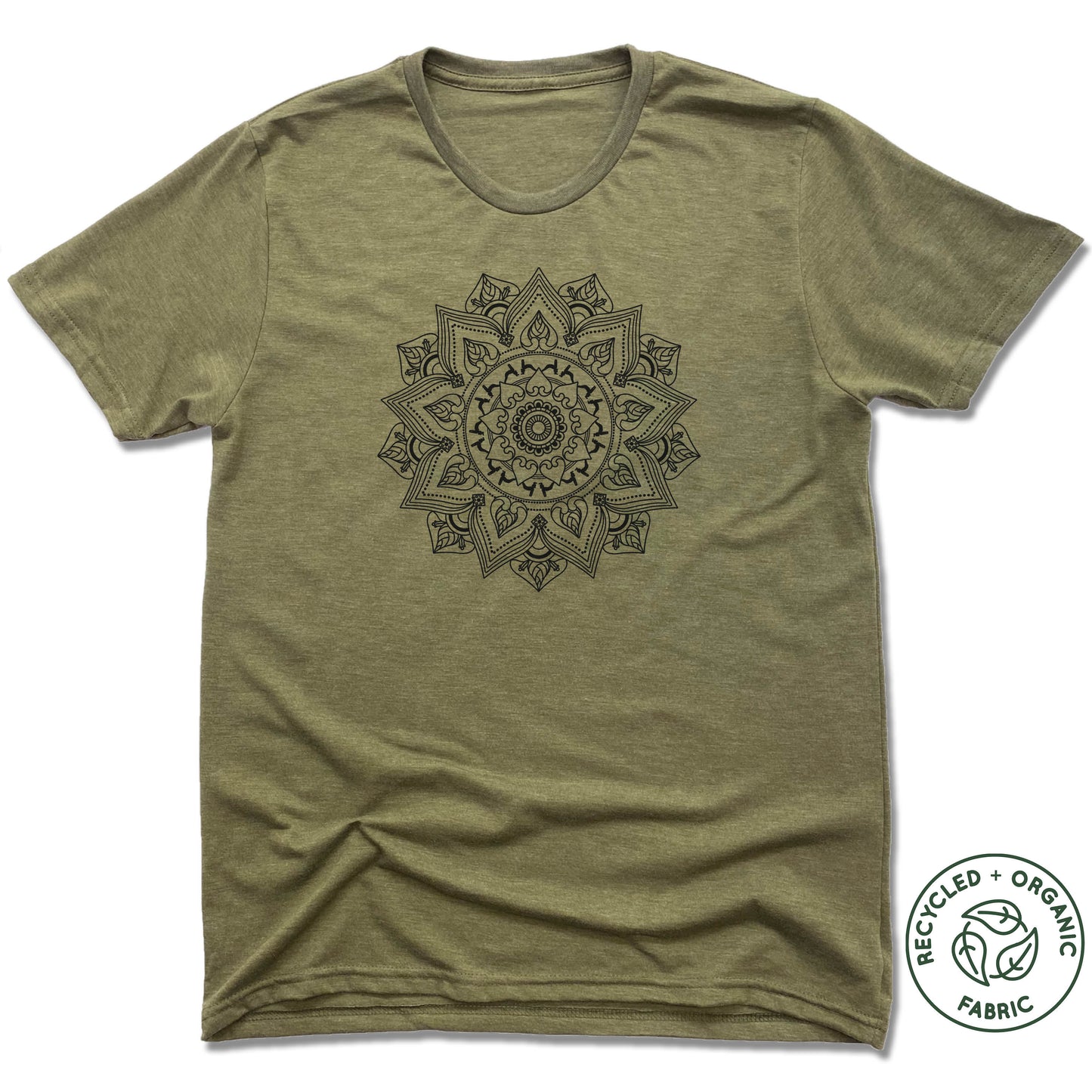 HUMBLED WARRIORS YOGA | UNISEX OLIVE Recycled Tri-Blend | BLACK LOGO