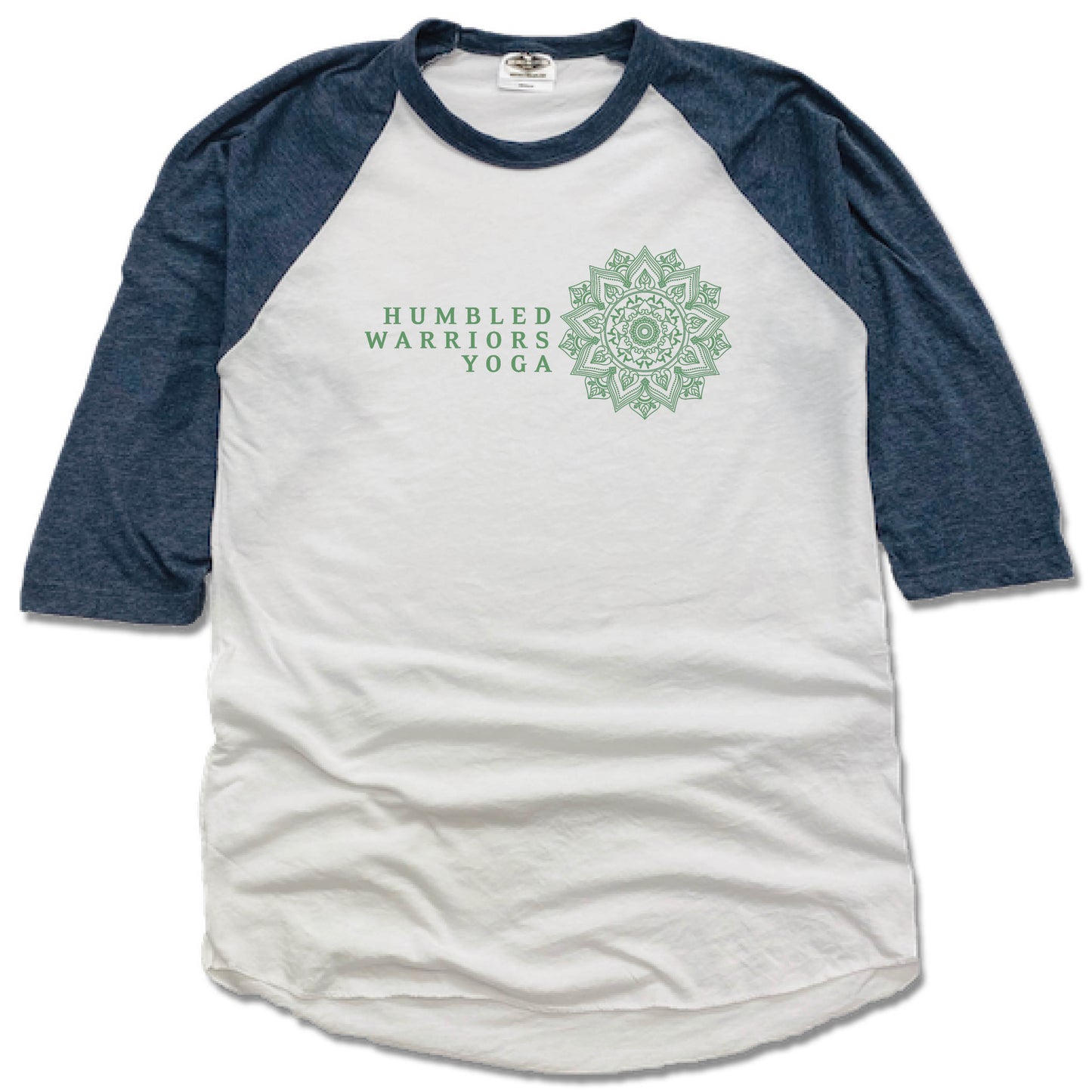 HUMBLED WARRIORS YOGA | NAVY 3/4 SLEEVE | COLOR LOGO