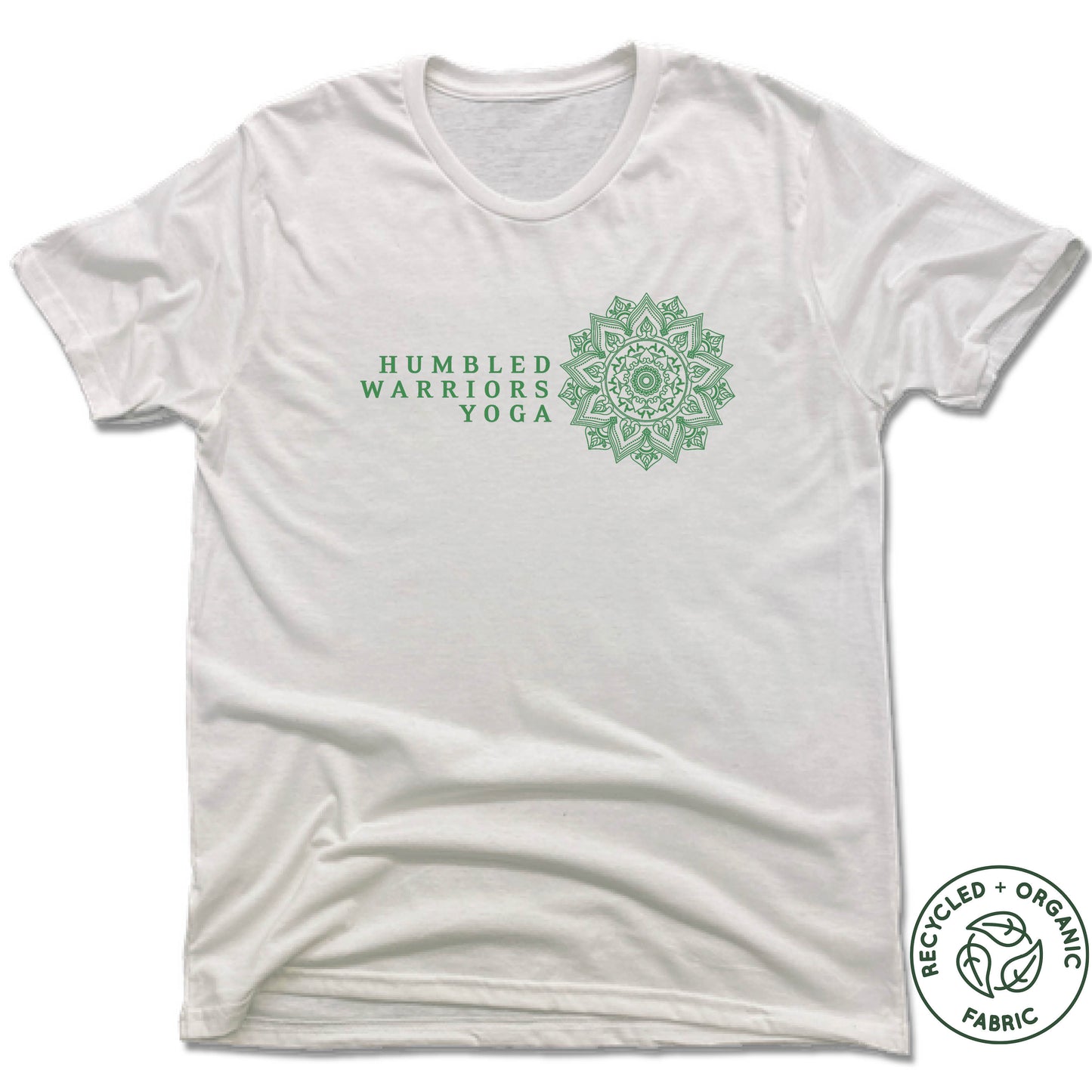 HUMBLED WARRIORS YOGA | UNISEX WHITE Recycled Tri-Blend | COLOR LOGO