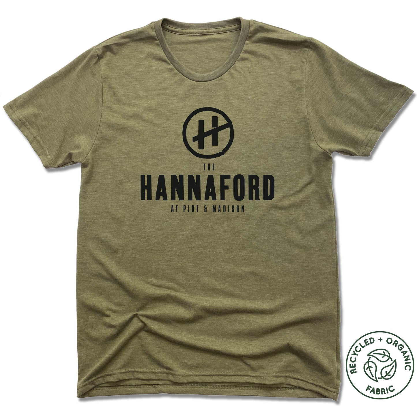 HANNAFORD | UNISEX OLIVE Recycled Tri-Blend | BLACK LOGO