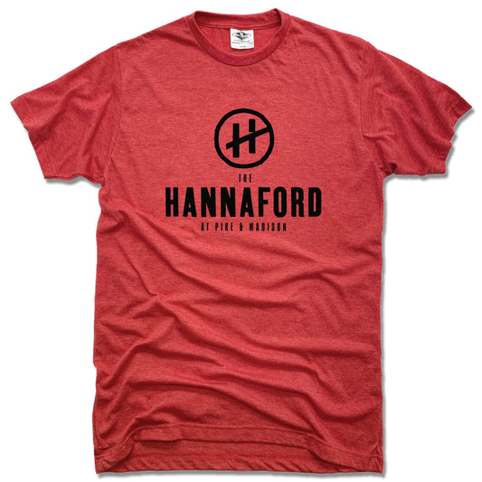 HANNAFORD | UNISEX RED TEE | BLACK LOGO