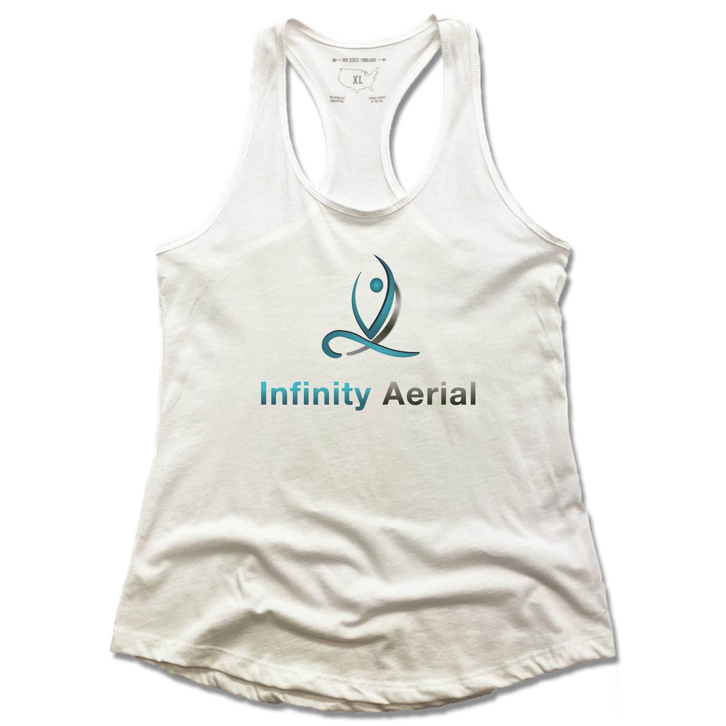 INFINITY AERIAL | LADIES WHITE TANK | LOGO