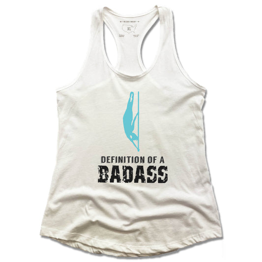 INFINITY AERIAL | LADIES WHITE TANK | DEFINITION OF A BADASS