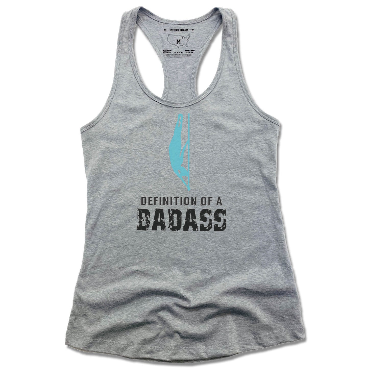 INFINITY AERIAL | LADIES GRAY TANK | DEFINITION OF A BADASS