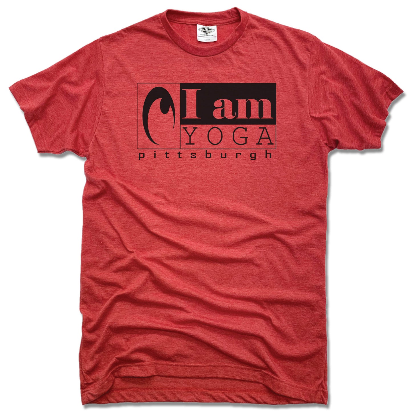 I AM YOGA PITTSBURGH | UNISEX RED TEE | BLACK LOGO