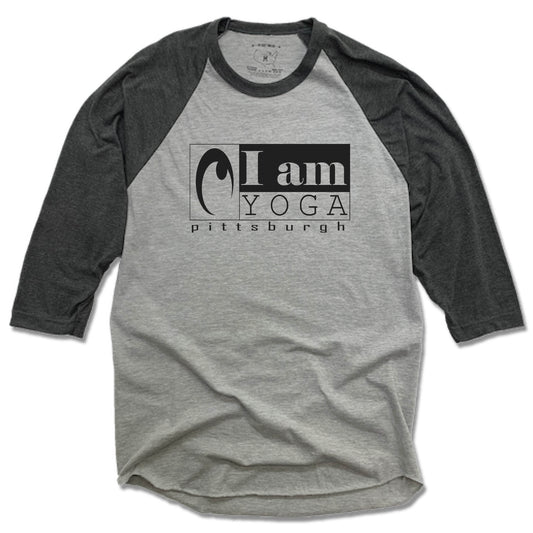 I AM YOGA PITTSBURGH | GRAY 3/4 SLEEVE | BLACK LOGO