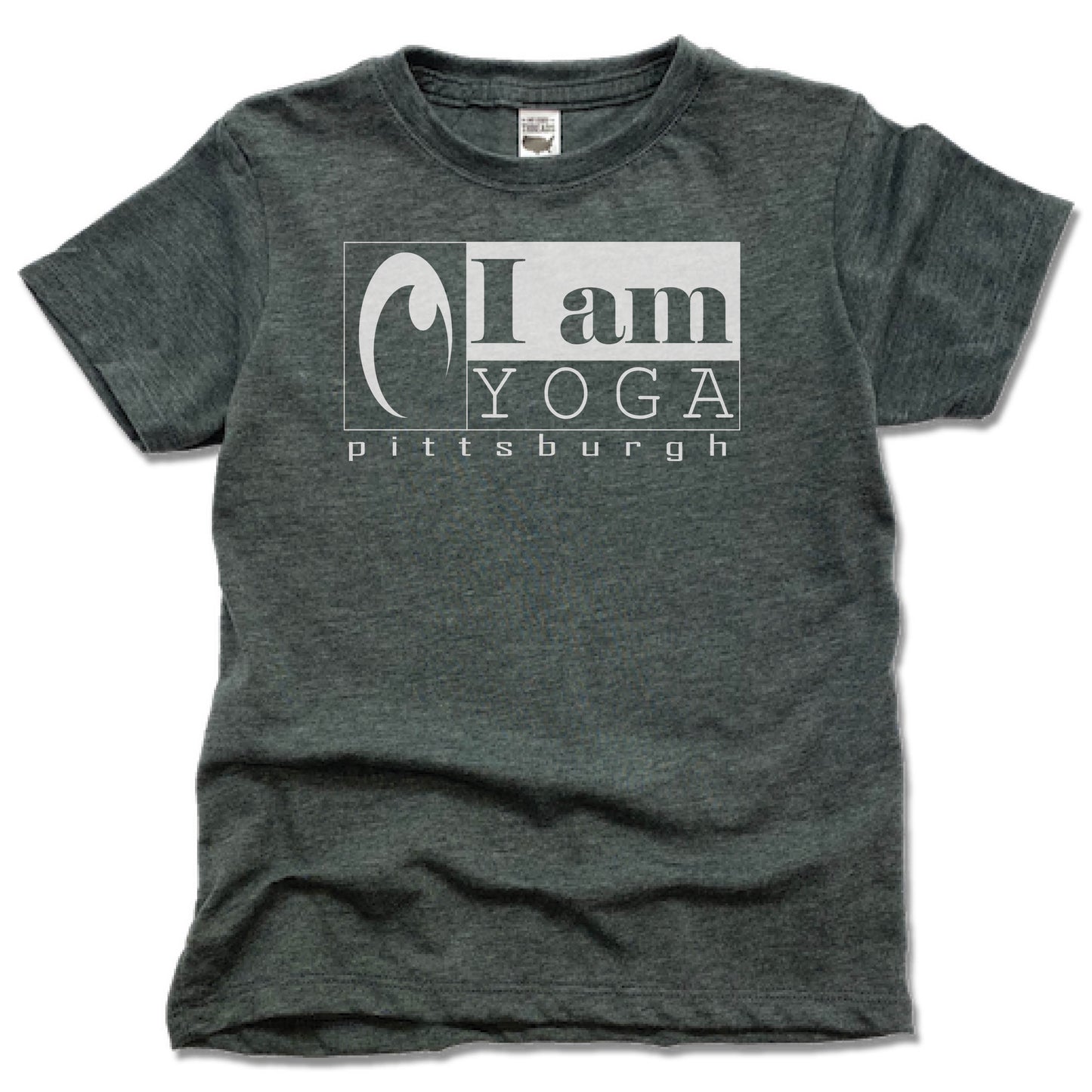 I AM YOGA PITTSBURGH | KIDS TEE | WHITE LOGO