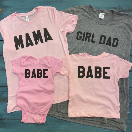 GIRL DAD/BABE | MATCHING TEE SET