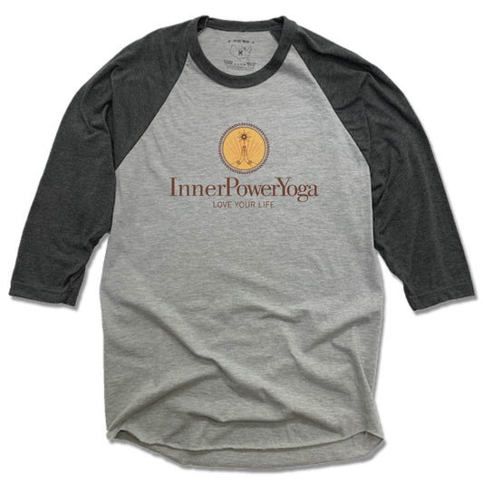 INNER POWER YOGA STUDIO | GRAY 3/4 SLEEVE | COLOR LOGO