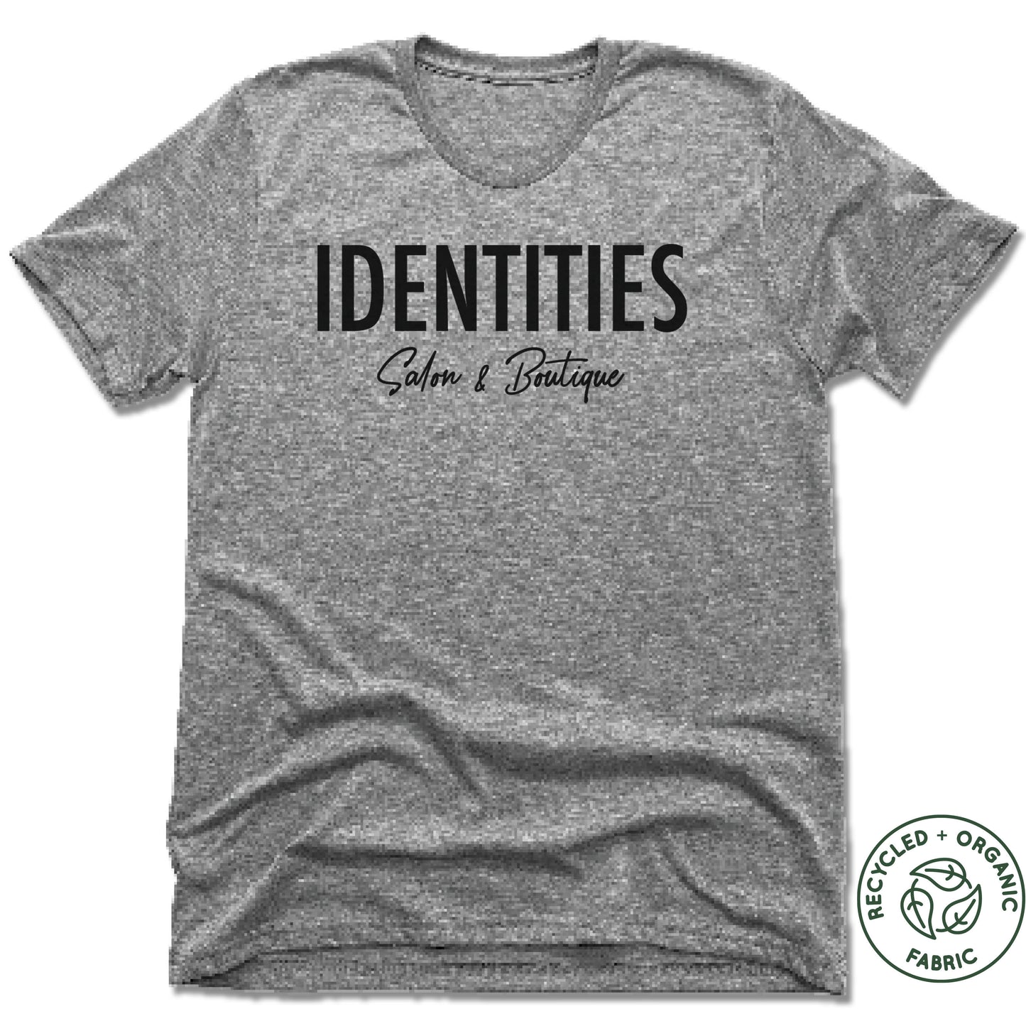IDENTITIES SALON & BOUTIQUE | UNISEX GRAY Recycled Tri-Blend | LOGO