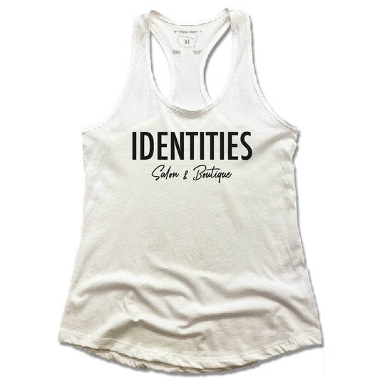 IDENTITIES SALON & BOUTIQUE | LADIES WHITE TANK | LOGO