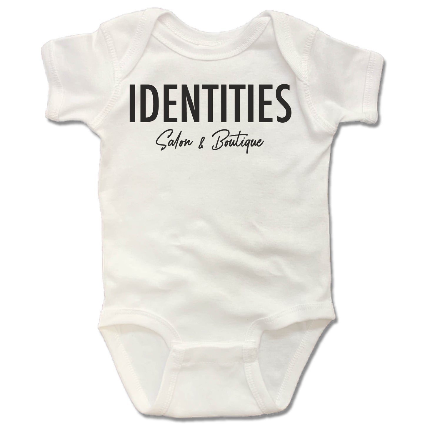 IDENTITIES SALON & BOUTIQUE | WHITE ONESIE | LOGO