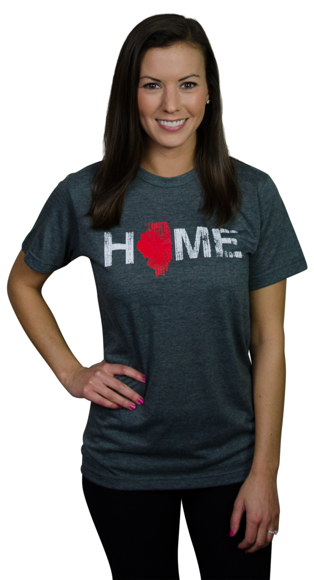 Illinois Tee | HOME Design | Red – My State Threads